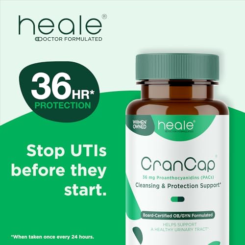 CranCap - Cranberry Pills - Urinary Tract Health Cranberry Supplement - 36mg of Potent PACs - Non GMO, Vegan, Gluten Free - by Heale - 30 Capsules - Thumbnail 2