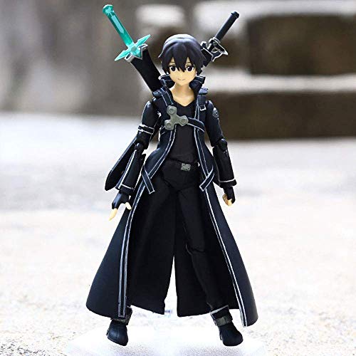 LUALU Anime Action Figures Kirito Hands-On Figure Model Doll Ornaments Second Element Gift Miniature Figures Doll Collection Gift 15 cm