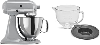 KitchenAid Artisan Series 5-Quart Tilt-Head Stand Mixer + 5 Quart Tilt-Head Glass Bowl With Measurement Markings & Lid