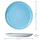 MIAMIO - Modernt set med mattallrikar, 6 delar (28 cm) - Lumera (Blå)
