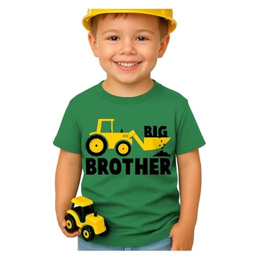 Big Brother Shirt Pregnancy Announcements New Sibling Gifts Toddler Boys Shirts 3T Green