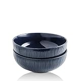 KOOV 2.4 Quarts Porcelain Big Salad Bowl Set, 9" Large Serving Bowls, Ceramic Bowls for Kitchen, Big