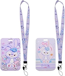 BESTZY 2 Pcs Lanyards, Lanyards for Neck, Cartoon Lanyard, Lanyard Neck Strap, Lanyard with Hard Card Case, for Office School Supplies, for ID Badge Holder, Keys