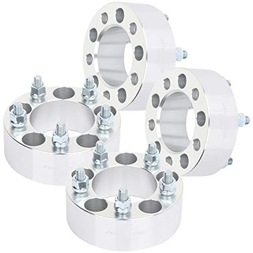 TUPARTS 4x 5 lug wheel spacers 2 inch 5x4.5 5x114.3mm Wheel Spacers 82.5mm 5 Lug Wheel Spacers Adapters fits for 1996-2007 for Dodge Caravan 2006-2012 for Ford Fusion with 12x1.5 Studs