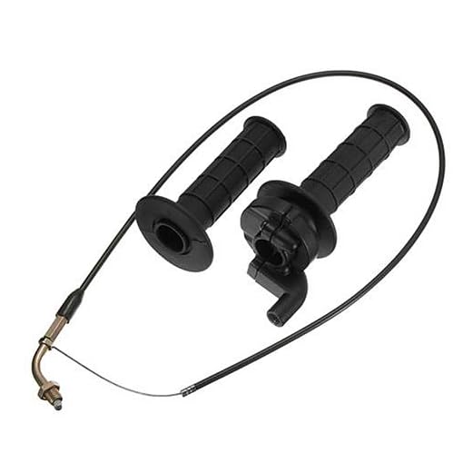 cable y mangos - TOOGOO(R)conjunto de cable de giro y punos de acelerador para bicicleta de cross ATV PIT de 90cc,110cc,125cc negro