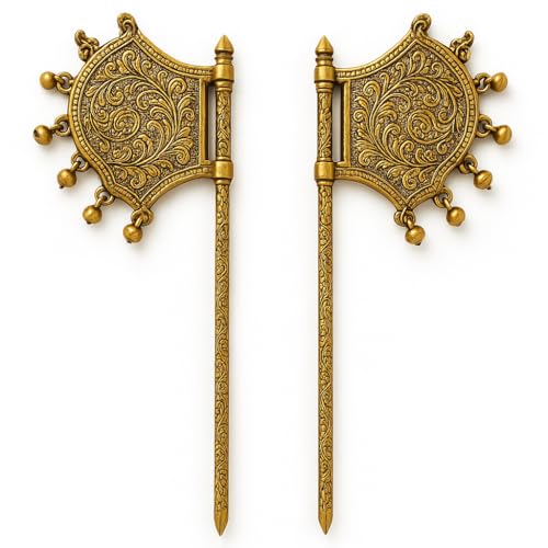 Brass Handheld Temple Fan Set