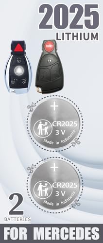 Knmipm CR2025 Key fob Battery Replacement for Mercedes-Benz C-Class E-Class ...