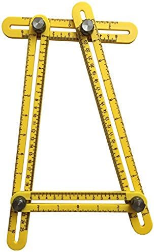 SUPER DURABLE Multi Angle Measuring Ruler - Angleizer Tool with Metal Screws For Repetitive Measuring, Angle Template Tool Is A Great Stencil For Tile, Patio
