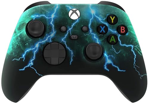 Image of Custom Controllerzz Wireless Controller for Microsoft Xbox Series X /S & Xbox One - Custom Soft Touch Feel - Custom Xbox Series X /S Controller (X /S Green Skies)