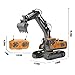 RC Excavator with Lights and Sound, Construction Vehicles Toys,11-Channel Remote Control Heavy Equipment Toy for Adults Kids Boys Ages Year 3-5 4-7 8-12 13+ Kids Christmas Birthday Gift