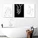 Couples Wall Decor Minimalist Line Wall Art Abstract Love Painting Black and White Line Drawing Art Hug Kiss Holding Poster Prints for Bedroom Bathroom Living Room Wall Decor