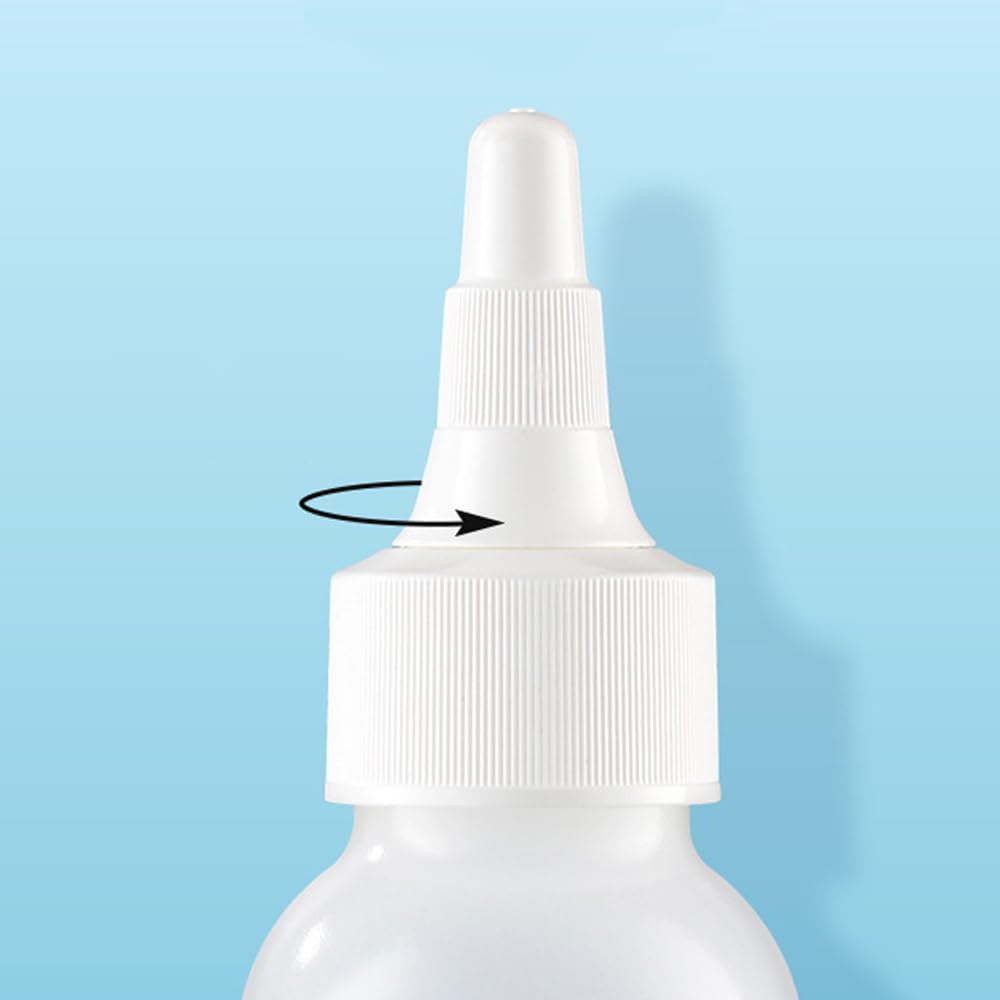 Leere Kunststoffflaschen für Kontaktlinsen, Lotion, Pflegelösung, Flüssigkeitsflaschen mit Drehverschluss für ätherisches Öl, nachfüllbar, tragbar, Reisebehälter, 50 Stück (200 ml)