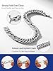 PROSTEEL Chain Bracelet for Men Stainless Steel Silver Cuban Link Large Bracelets Chunky Heavy Jewellery for Boys Teen 8mm 23cm #4