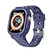 VeveXiao Case with Band Compatible with Apple Watch Ultra 49mm band with Case , Bumper Case Rugged Protective Case with Strap Bands for iWatch Ultra 49mm Mens Womens Strap, 49MM, Silicone