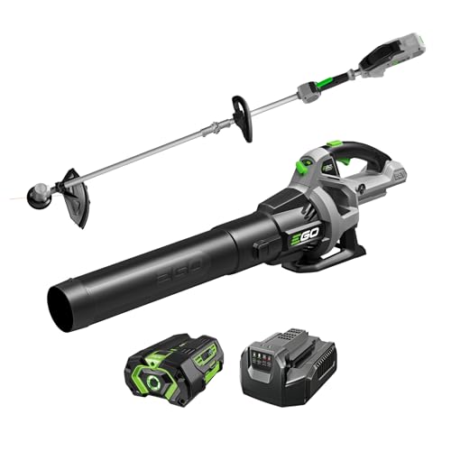 EGO Power+ ST1503LB 15-Inch 56-Volt Lithium-ion Cordless String Trimmer & 530CFM Blower Combo Kit with 4.0Ah Battery and Charger Included
