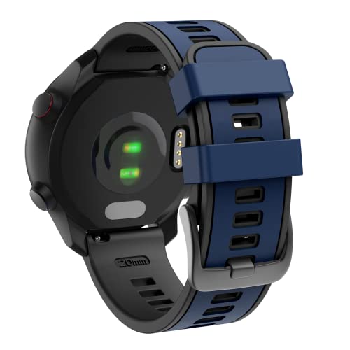 ISABAKE Bracelet de Remplacement en Silicone de 20mm pour Garmin Vivoactive 3/Forerunner 245/645/Samsung Galaxy Active 2/Gear Sport/Galaxy Watch 42 mm/Garmin Venu/Vivomove HR Cover