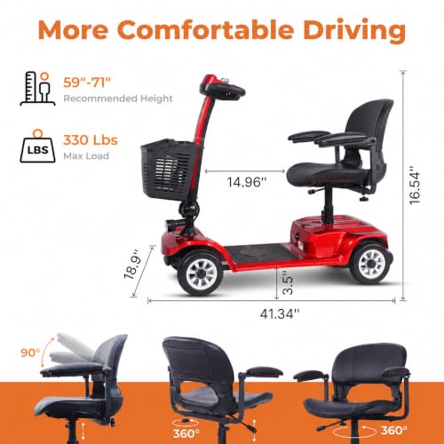 Foldable 4-Wheel Mobility Scooter