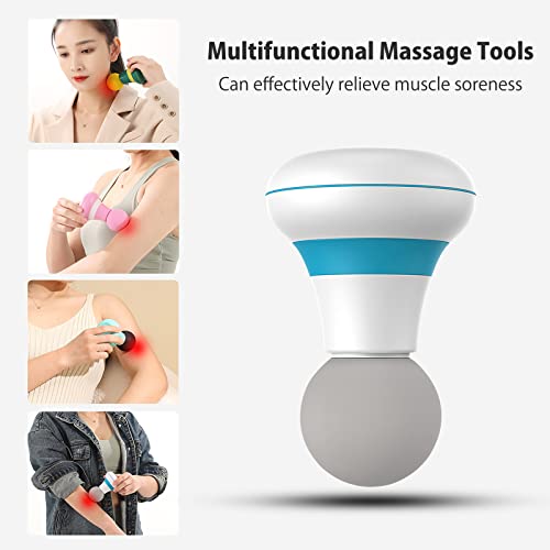 Kelite Powerful 2.0In*4.5In Handheld Massager Wand With 6 Magic Vibration Modes, Personal Mini Electric Massager Men & Women For Neck Shoulder Back Body Massage-White #TOP7