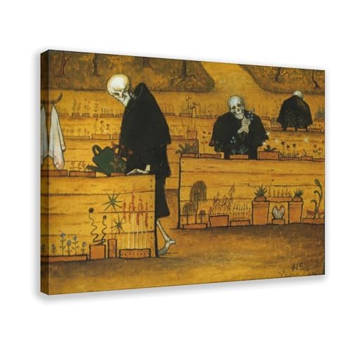 Poster Hugo Simberg Le jardin de la mort grand format 61x91 cm décoration murale salon chambre