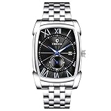 【Reloj de buena calidad】 Combina la función con la moda para crear un RELOJ RORIOS de diseño simple. El movimiento de cuarzo de alta calidad garantiza un uso prolongado. La banda duradera de acero inoxidable pulido suave se adapta al uso diario. ★ Con este reloj se proporciona un removedor de eslabones gratuito para ajustar la correa.