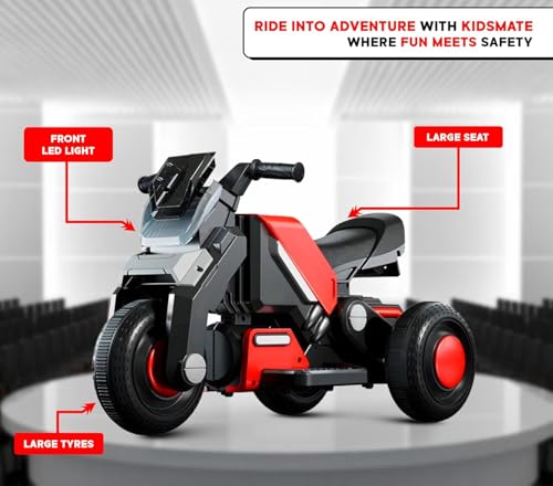 Image of Wishmaster Fully Assembled Ready to Ride Kids Ride On Bike Toy for Ages 2, 3, 4 Years, Birthday Gift for Boys and Girls (Royal Baby EV Bike [ 2,3,4 Year Kids], Red)