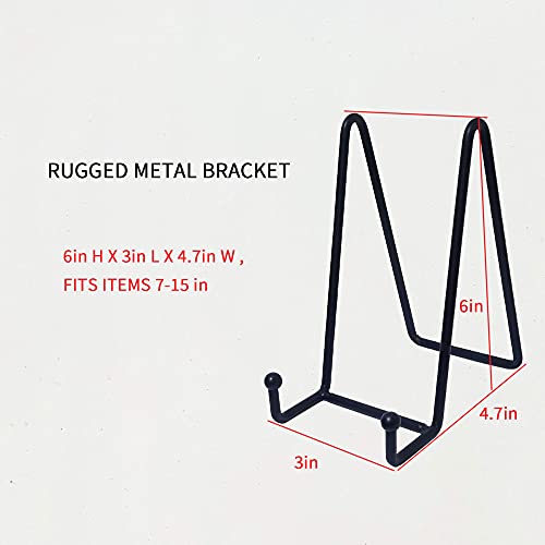 Real Peaz 6 Inch Display Stands(2 Pack) For Plate - Black Iron Easel Plate Holder Display Stands Black Metal Display Stands For Photo, Pictures, Decorative Plate Dish And Tabletop Art #TOP4
