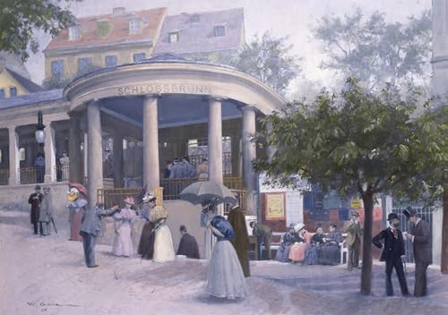 Peintures Fontaine du château Wilhelm Gause Décoration de Bureau Élégante 60x90cm