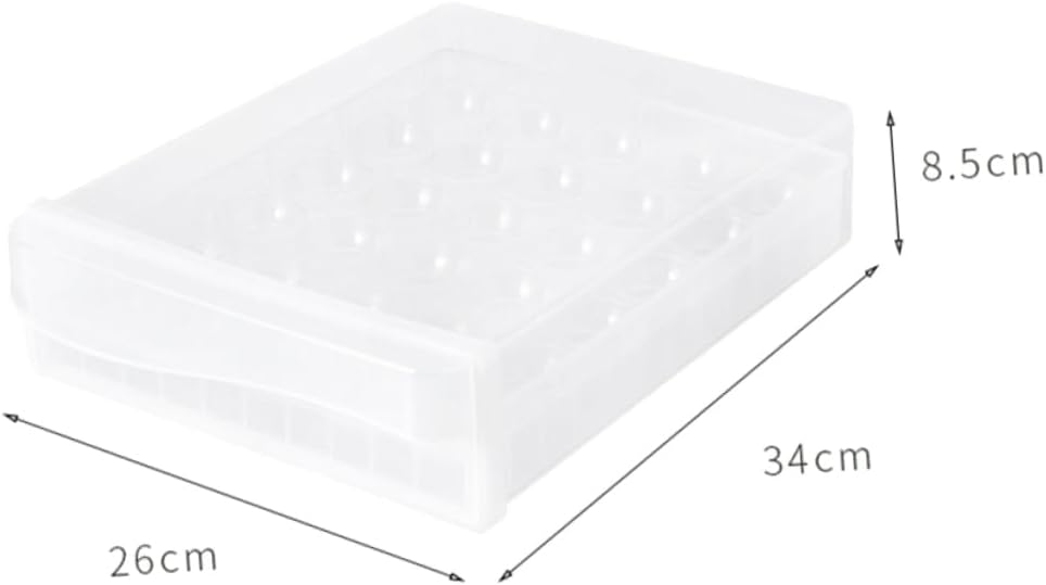 1pc Plastic Egg Organizer for Refrigerator Durable Home Egg Storage Box Transparent Design Space-saving Dumpling Container