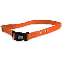 Sparky Pet Co - ECollar Replacement Strap - Easy Release Buckle Dog Collar - Rugged Nylon - 1 3 Non Consecutive Hole - for Invisible Fence Systems Neon Orange