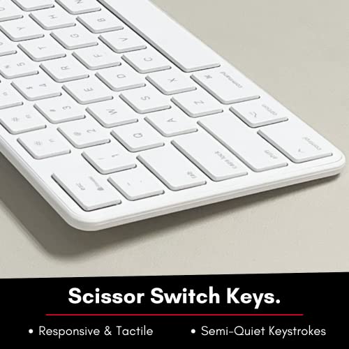 Macally Slim Usb Wired Keyboard For Mac And Windows Pc - Full Size 104 Key Layout & 16 Shortcut Keys - Scissor Keycaps For Smooth Typing - Mac Wired Keyboard With Numeric Keypad #TOP5