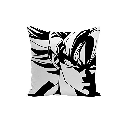 Fabulous Funda de Cojín Dragon Ball Super Son Goku Blanco y Negro...