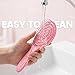 SHINLEA Detangle Hair Brush, Detangling Wet Spiral Hairbrush for Women, Men, kids, Vented Detangler for Blow Drying, Glide Through Tangles For All Hair Types (Pink)