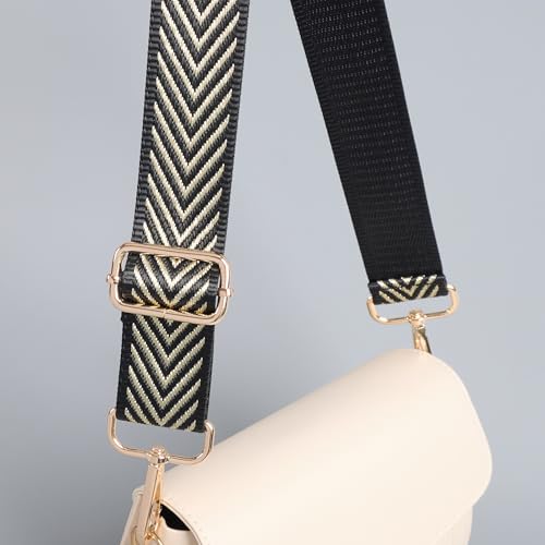 Image of chushui Metallic Thread Purse Strap for Women, Woven Replacement Bag Strap