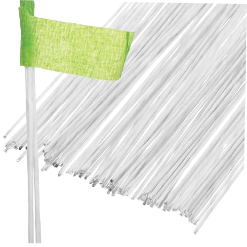 Uonlytech Flexible Iron Floral Wires 100pcs White Wire Stems for Flower Arrangement