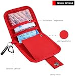 Mini Trousse de premiers soins - 137 Pièce Petit kit médical d'urgence pour la maison, voiture, voyage, camping & Activités de plein air FSA/HSA (Rouge)