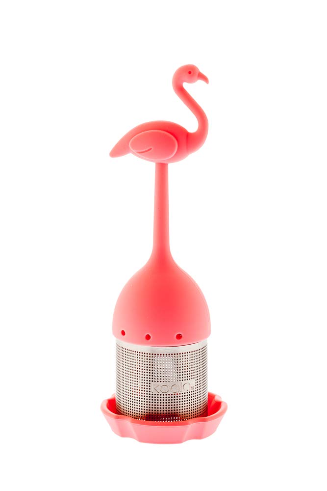 Koala Spain Infusor de Té Divertido, Forma de Flamenco, Base Antigoteo Silicona