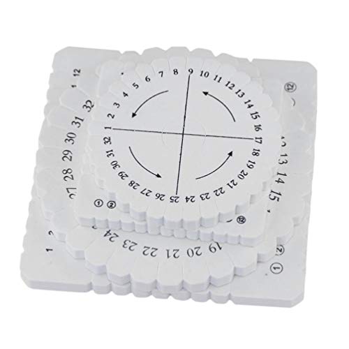 EXCEART 4pcs Braiding Disk Round Square Kumihimo Beading Cord Disc Braiding Braided Plate for DIY Fine Thread Wire Beaded Kumihimo Accessories