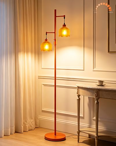 Image of Lightdot Globe Floor Lamp with LED Bulbs Included, Dimmable Floor Lamps,Unique Modern Standing Tall Lamp for Bedroom Living Room /Sofa Beside /Corner Decor-Gold