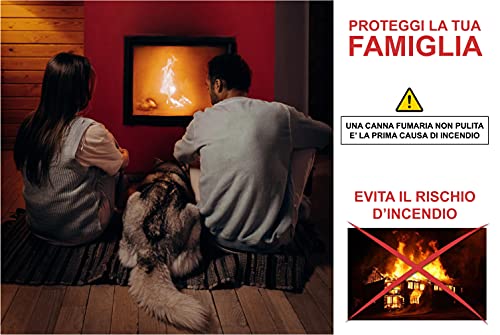 ITALBURN Kit 7 Metri Aste con Scovolo Nylon 200 mm...