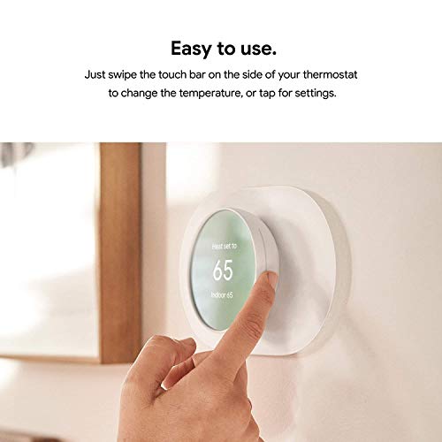 Google Nest Thermostat - Smart Thermostat For Home - Programmable Wifi Thermostat - Snow - Ga01334-Us Bundle With Matching Google Nest Thermostat Trim Kit Wall Mount Plate Ga01837-Us #TOP6