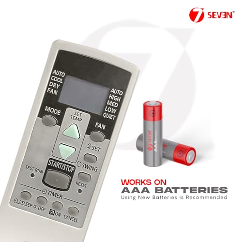 Image of 7SEVEN AR-RCE3E Compatible with O General AC Remote Control Original Model Suitable for 1 1.5 2 ton Split or Window ac - Match Exactly with Old Model 113A for Better Performance
