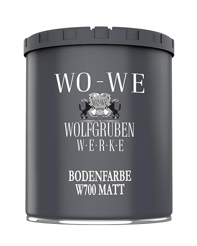 WO-WE Betonfarbe Bodenfarbe Bodenbeschichtung Fußbodenfarbe W700 Transparent MATT - 750ml