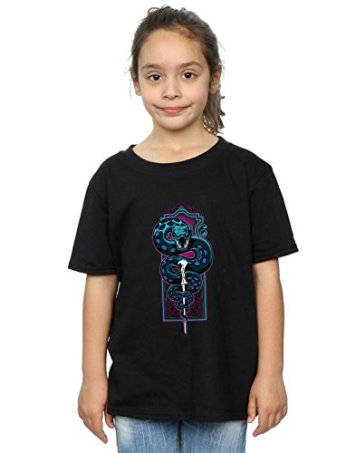 Harry Potter Girls Neon Nagini T-Shirt Black 5-6 Years