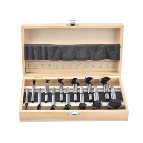 Mollom Carbide Forstner Drill Bit Set, 13 pcs (6.3–51mm) with YG8 carbide
