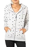 STYLE: Damen Sweatjacke mit maritimen Print. Super bequem und süß mit Mini Krabben und Anker Symbolen.