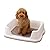 Iris Ohyama, Training pad holder / training tray with sides, no splashing, grid for dry paws, 2 latch closure, non-skid rubber feet, holds pad 60 x 45 cm, for puppy & dog - Dog Toilet TRT-650 - Grey