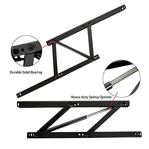 2Pcs Folding Lift Up Hinge Coffee Table Lift Top Hardware, Gas