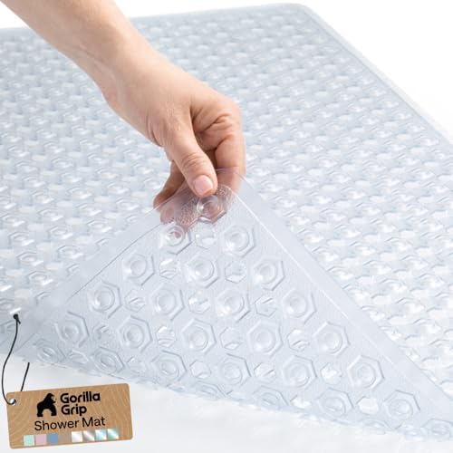 GORILLA GRIP Patented Bath Tub Shower Mat, Machine Washable Batht...