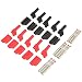 Produktbild 10pcs 4mm Stackable Bananenstecker,Innenkern aus Messing,Sicherheit Vollisolierte stapelbare Steckverbinder für Elektrotest labornetzteiltest Rot/Schwarz