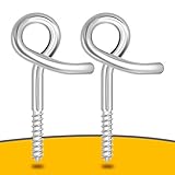 Poprkdre Sicherheits-Schaukelhaken, 2 STK. Deckenhaken mit Faden, Sicherheitshaken für Schaukel, Hängesessel usw, M8-Schaukelhaken für Holz und Beton